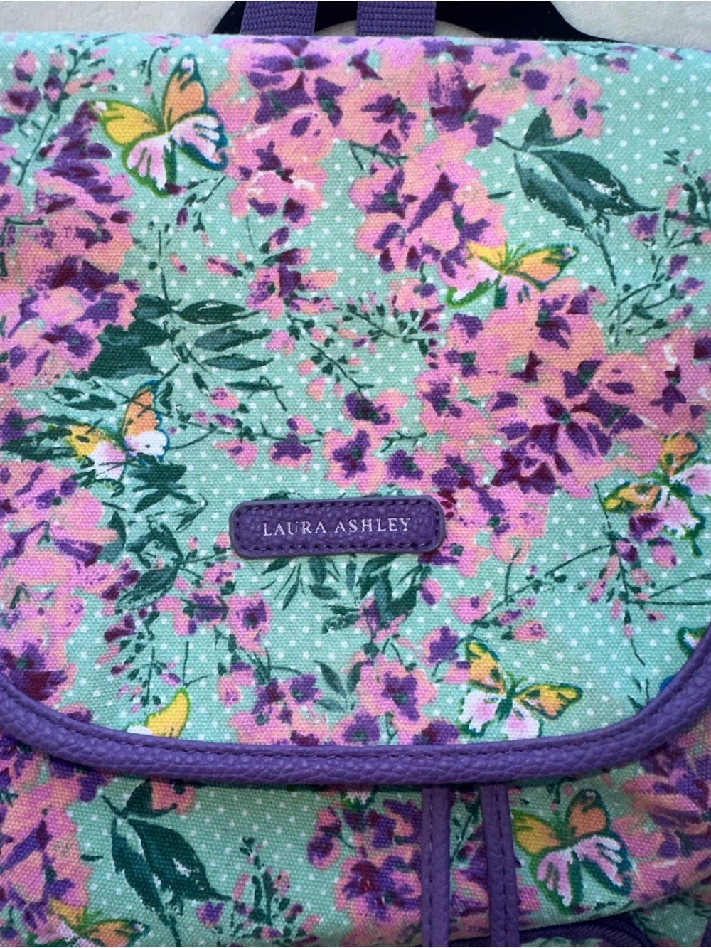 Laura Ashley Full Size Floral Butterfly Backpack - Picture 8 of 9